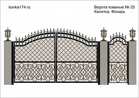 Эскиз кованых ворот №25 фото