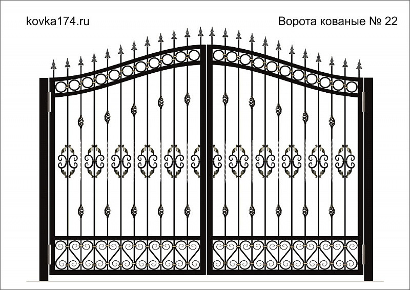 Эскиз кованых ворот №22 фото