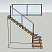 Лестница на металлокаркасе с деревянными ступенями фото