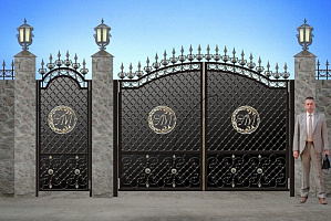 Эскиз кованых ворот №11 фото