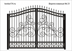Эскиз кованых ворот №21 фото