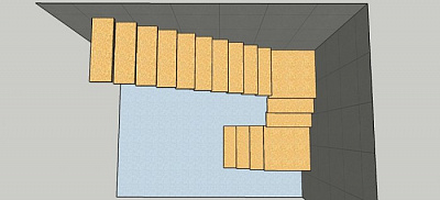 Каркас лестницы на монокосуре П-образный с двумя площадками  №3 фото