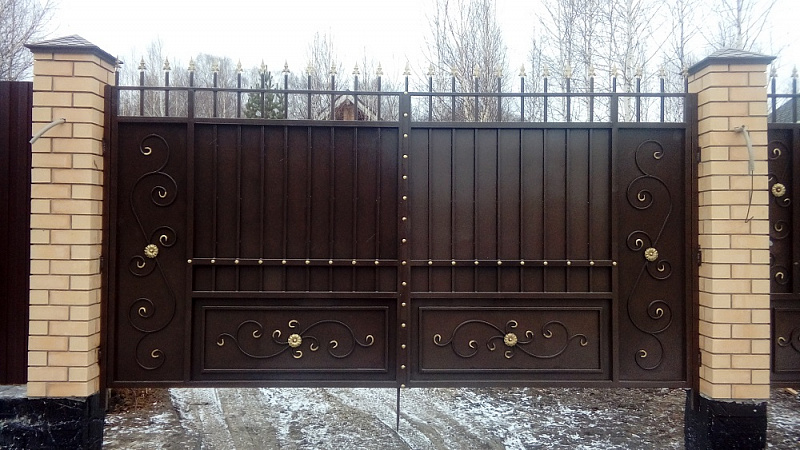 Ворота кованые №12 фото