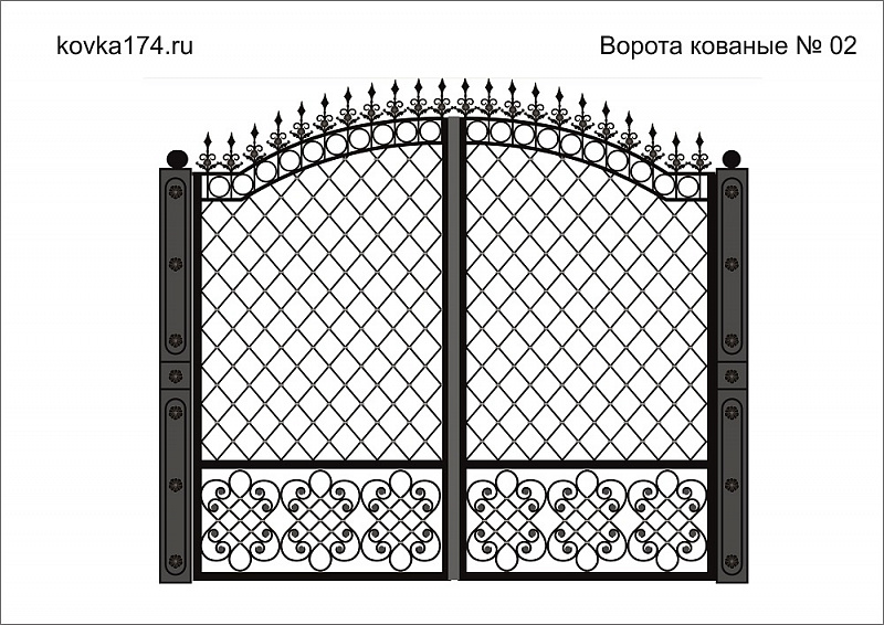 Эскиз кованых ворот №2 фото