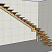 Каркас лестницы на монокосуре Г-образный с забежными ступенями №2 фото